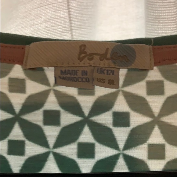 Green patterned boden dress. Size 8 US - Picture 3 of 5
